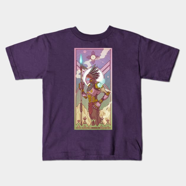 Winged Warrior Kids T-Shirt by sketchboy01